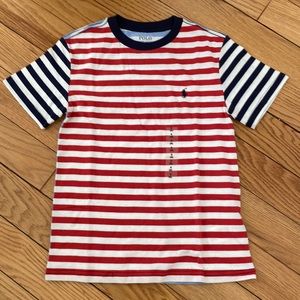 Ralph Lauren kid’s size S (8) multi stripe t-shirt